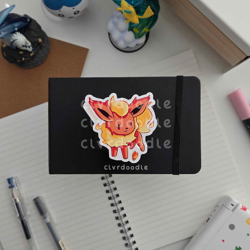Fire Cat Sticker