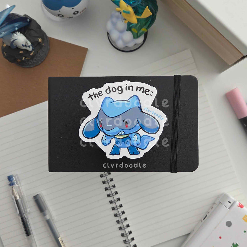 Dog In Me Blue Sticker