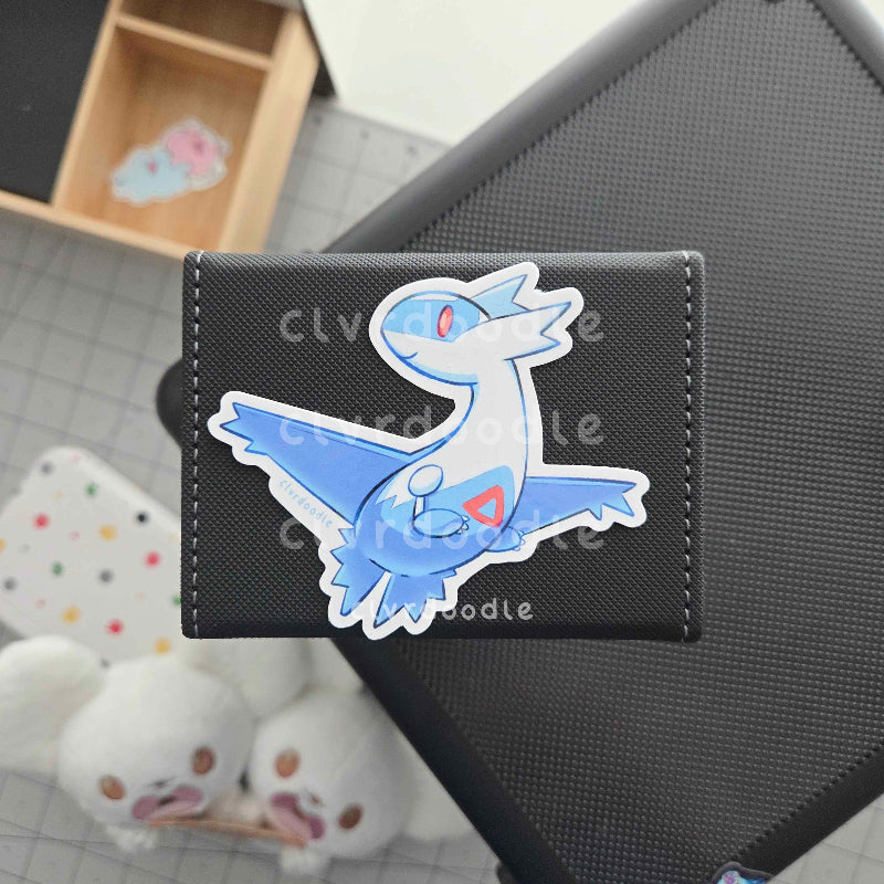 Blue Plane Bird Sticker