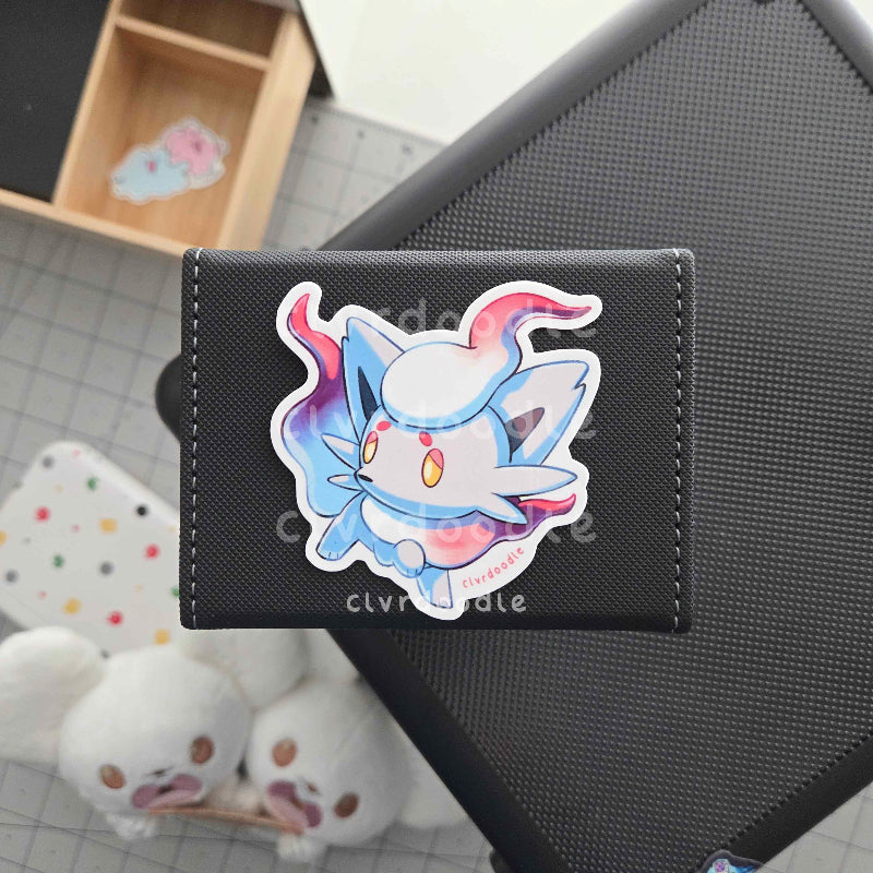 White Fox Sticker