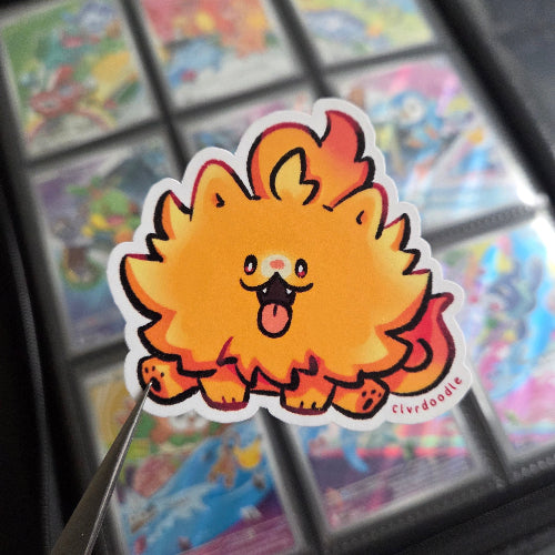 Flame Puppy Sticker
