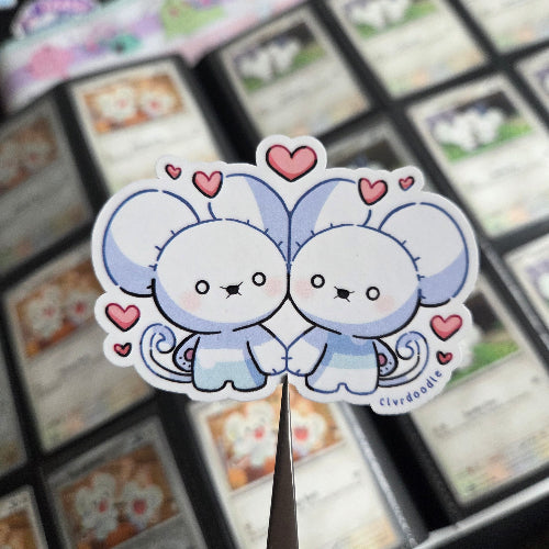 Maus Couple - Hearts Sticker