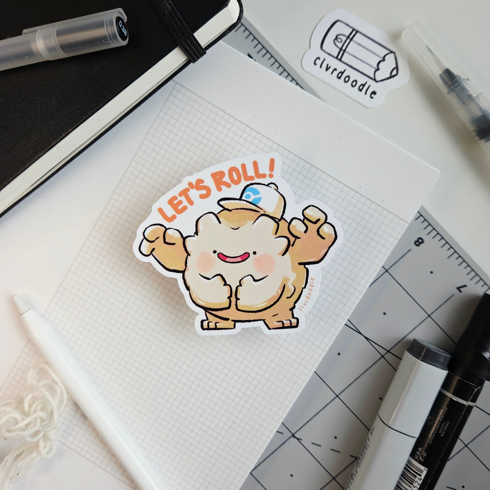 Let's Roll Sticker