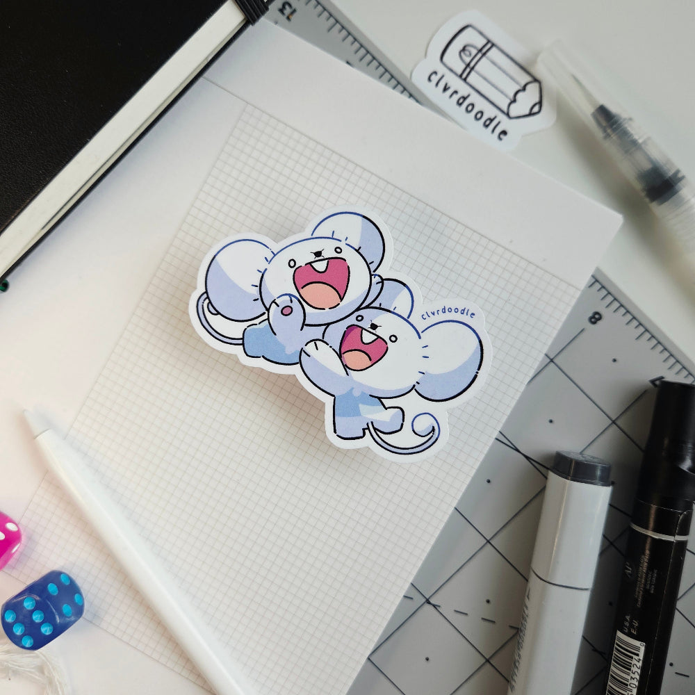 Maus Couple - Uppy Sticker