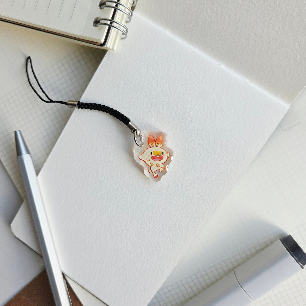 Flame Rabbit Charm