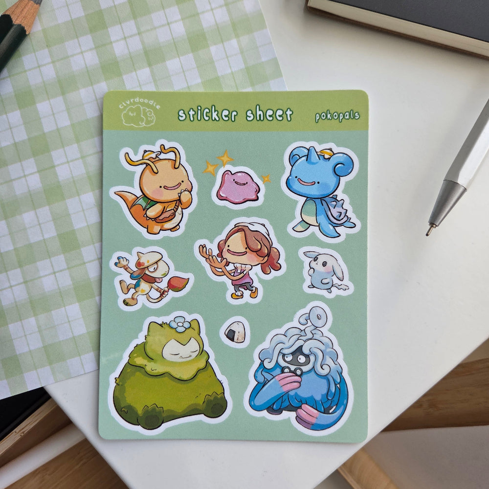 Pokopals Sticker Sheet (Small)