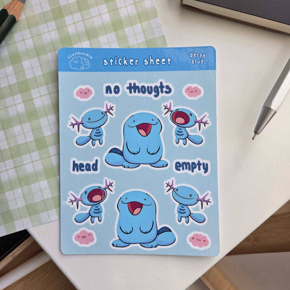 Derpy Blue Sticker Sheet (Small)