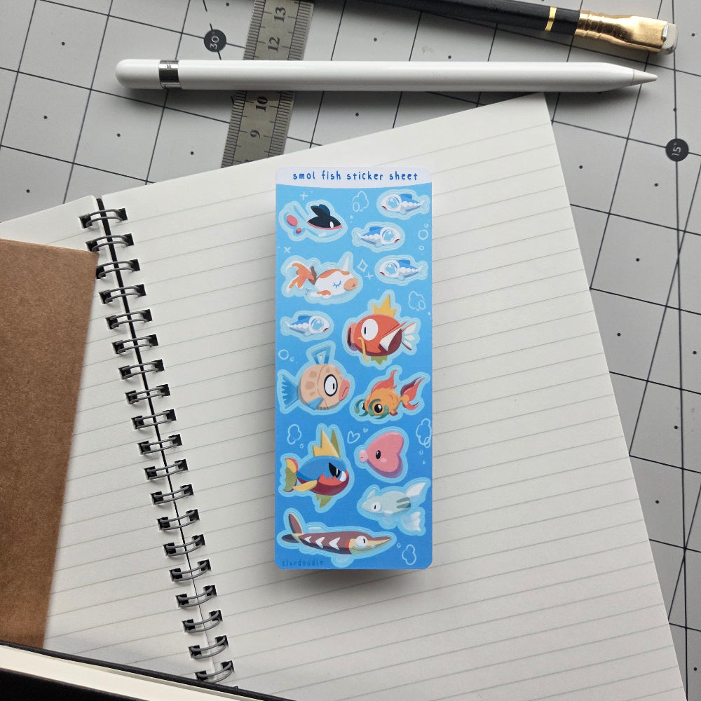 Smol Fish Sticker Sheet (Slim)