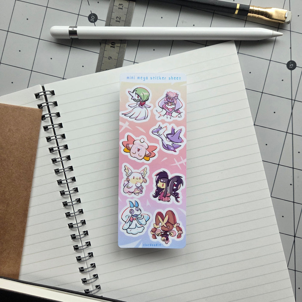 Mini Mega - Girlie Pops Sticker Sheet (Slim)