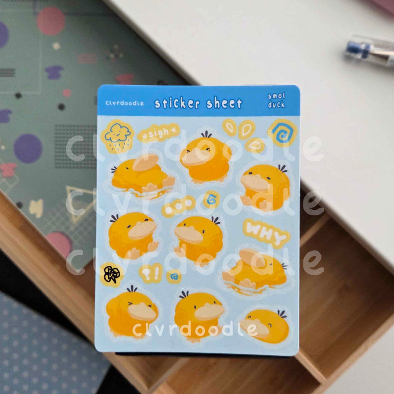 Smol Duck Sticker Sheet (Small)